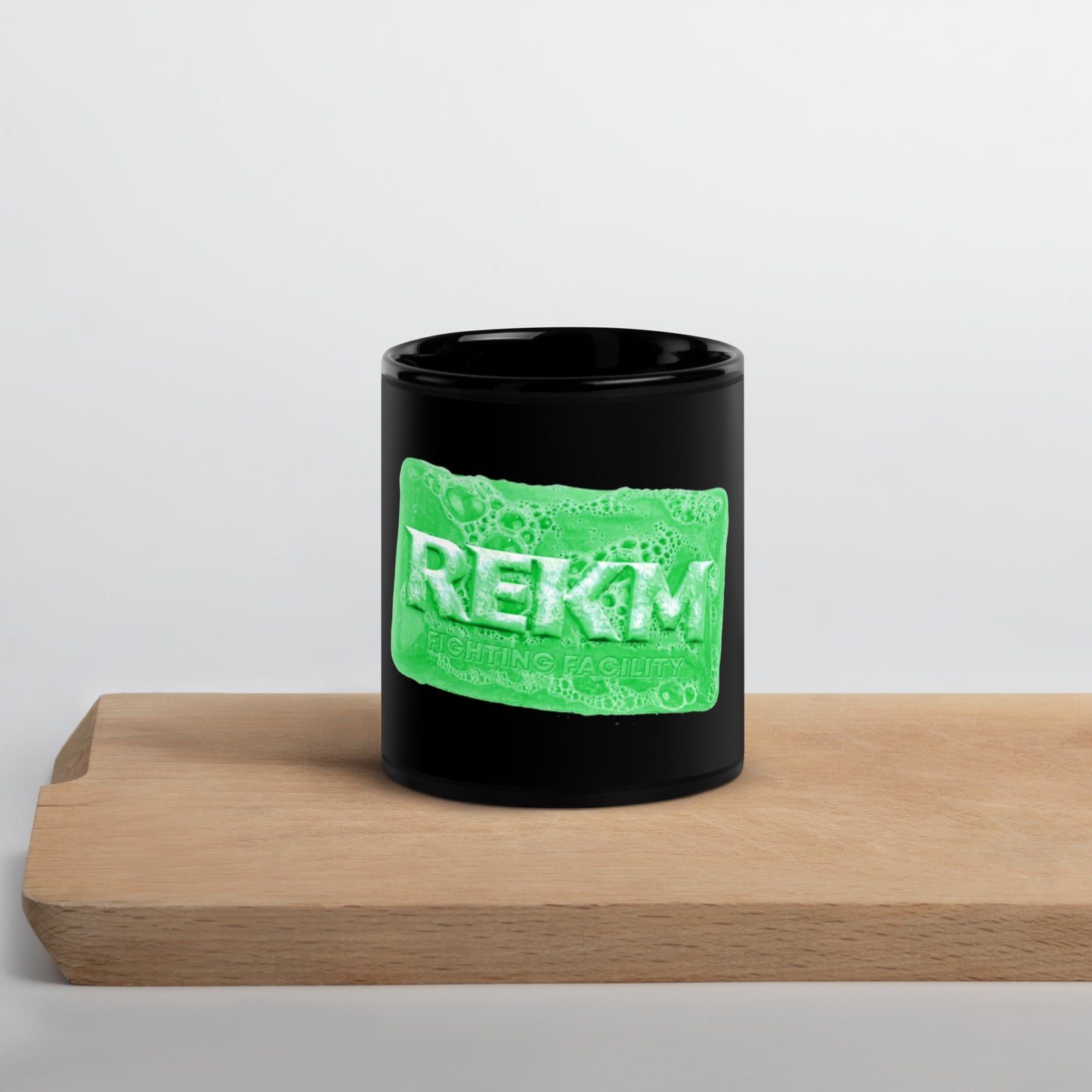 'Green REKM Fighting Facility Edition' Black Glossy Mug