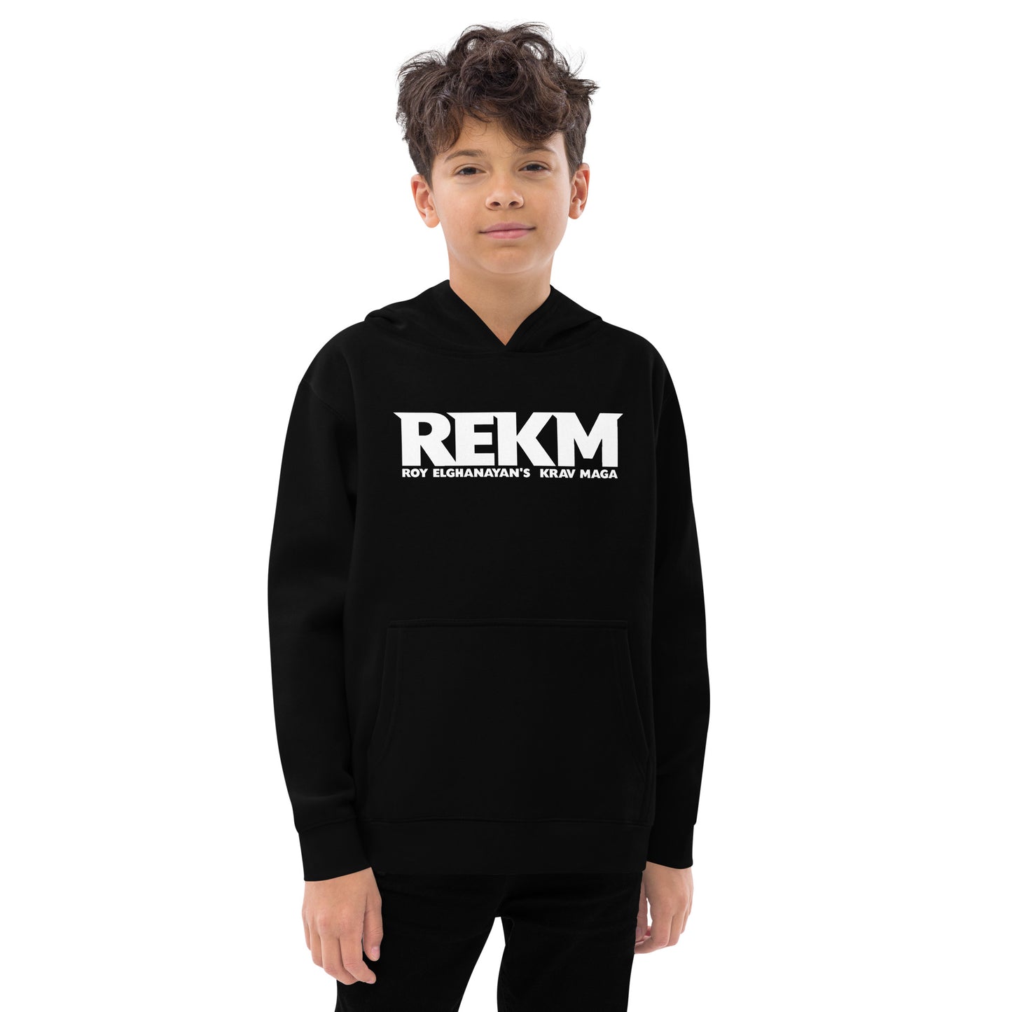 REKM Kids fleece hoodie (white)