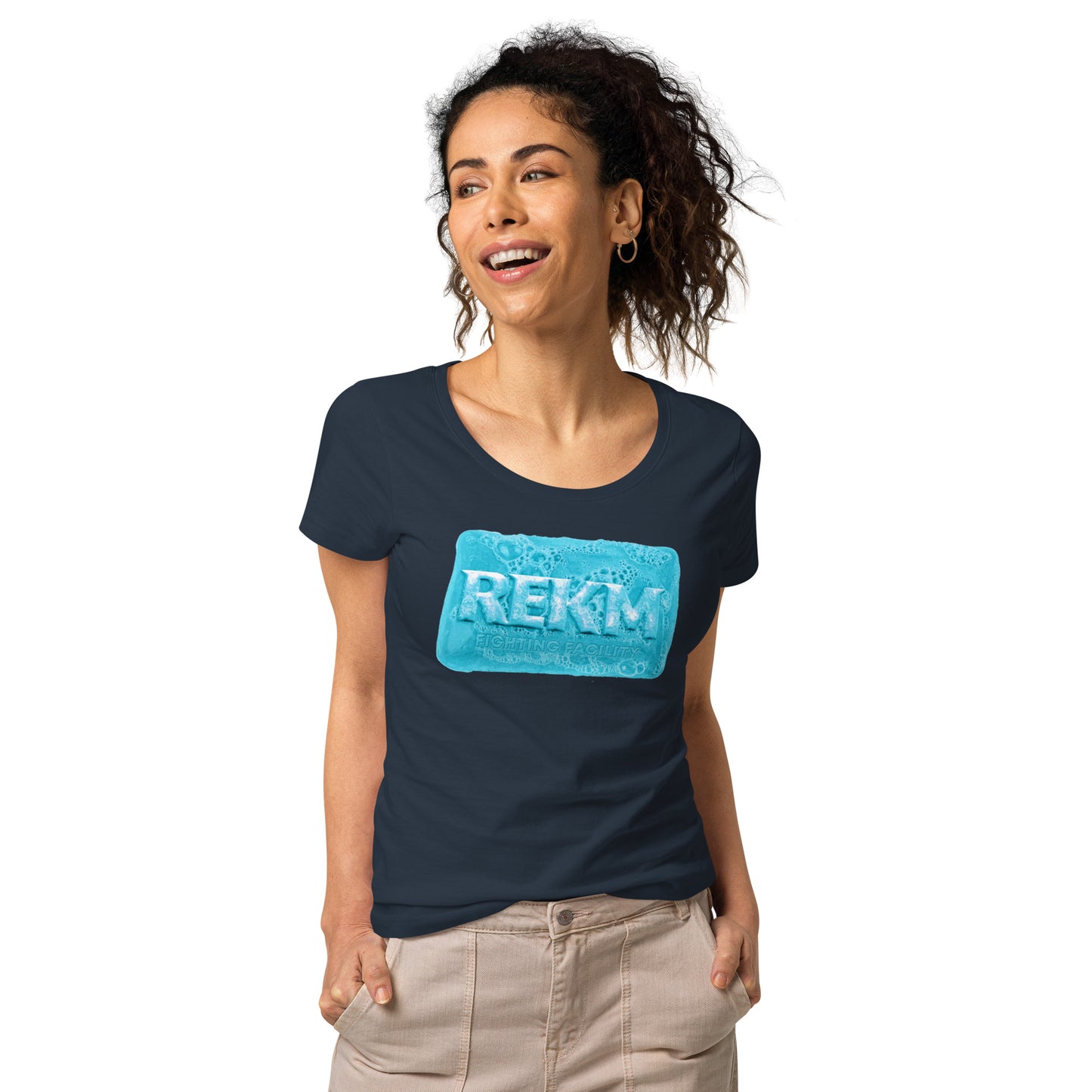 'Blue REKM Fighting Facility Edition' Women’s basic organic t-shirt