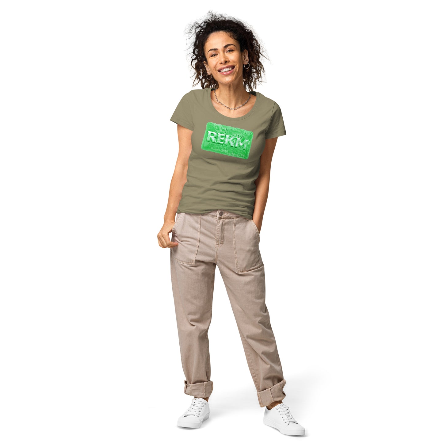 'Green REKM Fighting Facility Edition' Women’s basic organic t-shirt